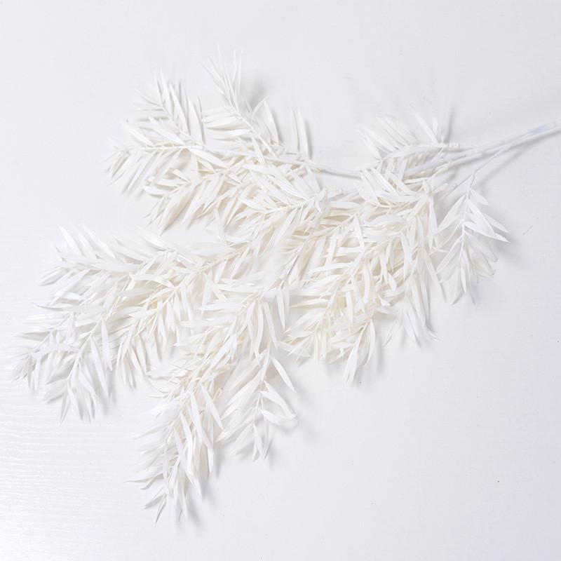 Plastic Artificial Rime Bamboo Leaves Wedding False Blossom For Decor Event
