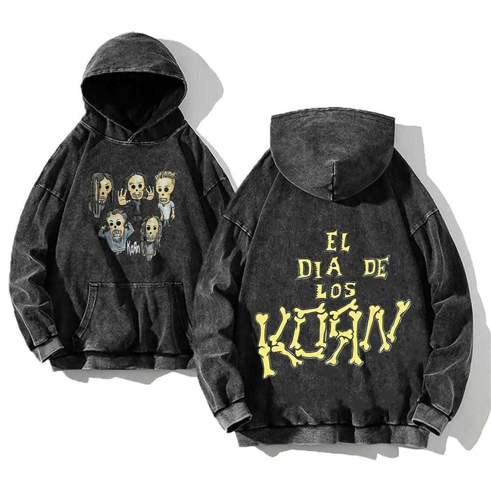 Retro Fashion Graphic Print Hip Hop Hoodie for Men Y2k Punk Casual Loose Pullover Women Streetwear Sweatshirt Hoodies