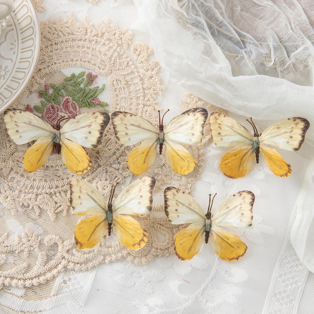 10/20PCS Artificial Fake Fluorescent Butterfly Home Room Decora Festival Wreaths Wedding Bridal Diy Accessories Headwear Brooch