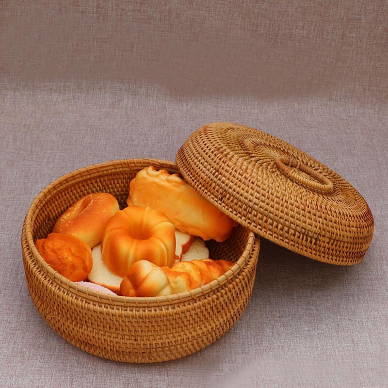 

Корзина для фруктов и закусок, оплетенная ротангом