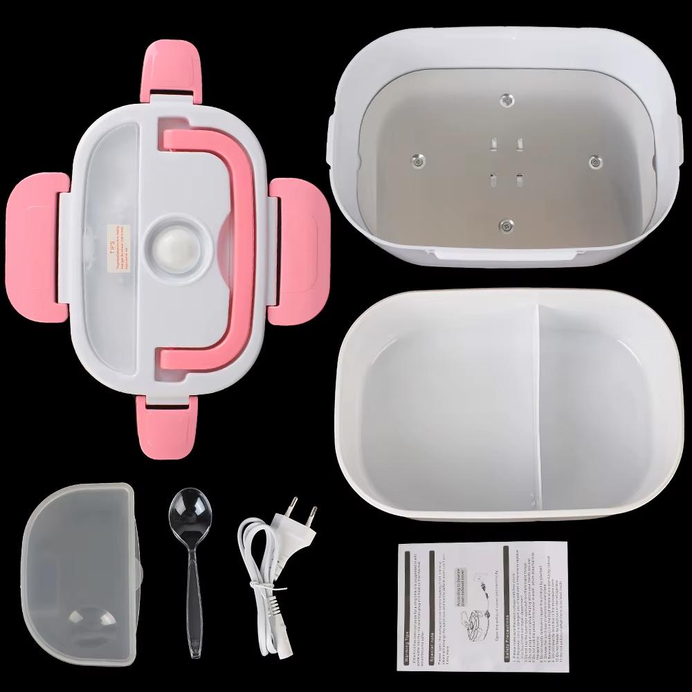 Electric Heated Lunch Box Fast Heating 12V 220V EU Plug Dinnerware Food Warmer Container Travel Car Work Portable Heat Bento Box