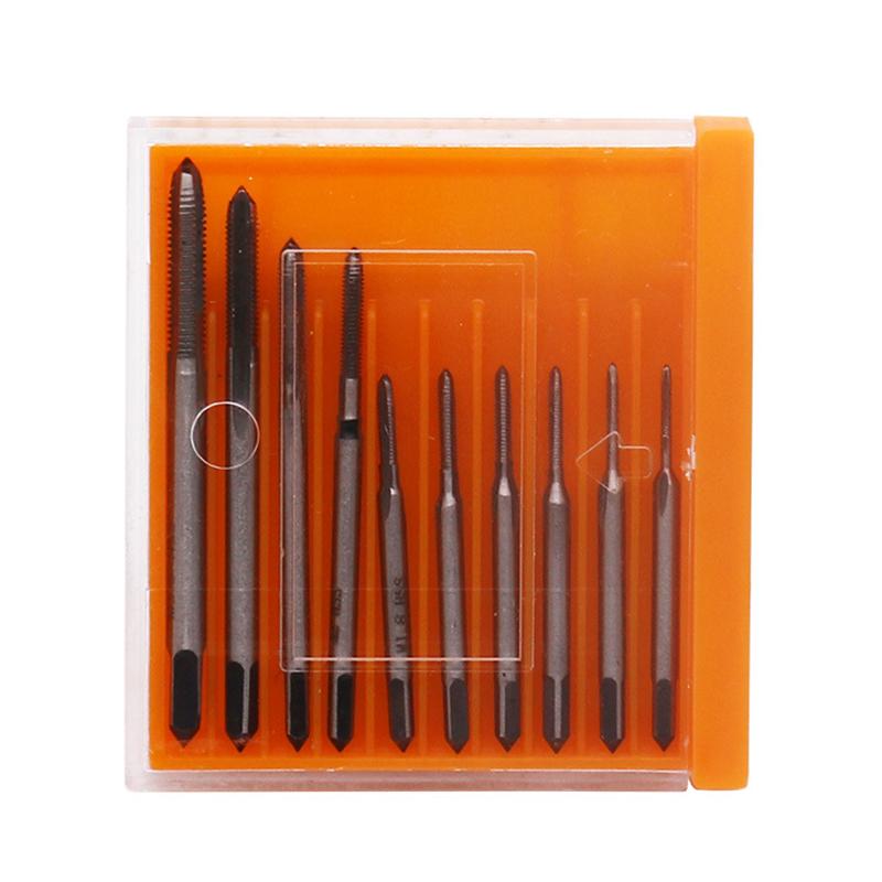 M1 to M3.5 Machine Hand Tap Durable Wear Resistant Tidy Thread Wire Tapping Kit Set 10Pcs No Burr High Heat Resistant for Machining Nuts Thread Industrial M1 to M3.5 Machine Hand Tap Durable Wear Resistant Tidy Thread Wire Tapping Kit Set 10Pcs No Burr High Heat Resistant for Machining Nuts Thread Industrial