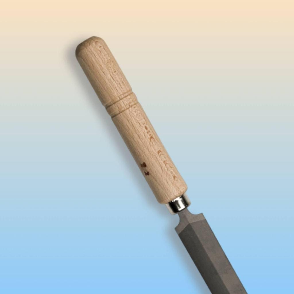 Hand Saw Sharpening Tool Faceted Profile File Wood Handle