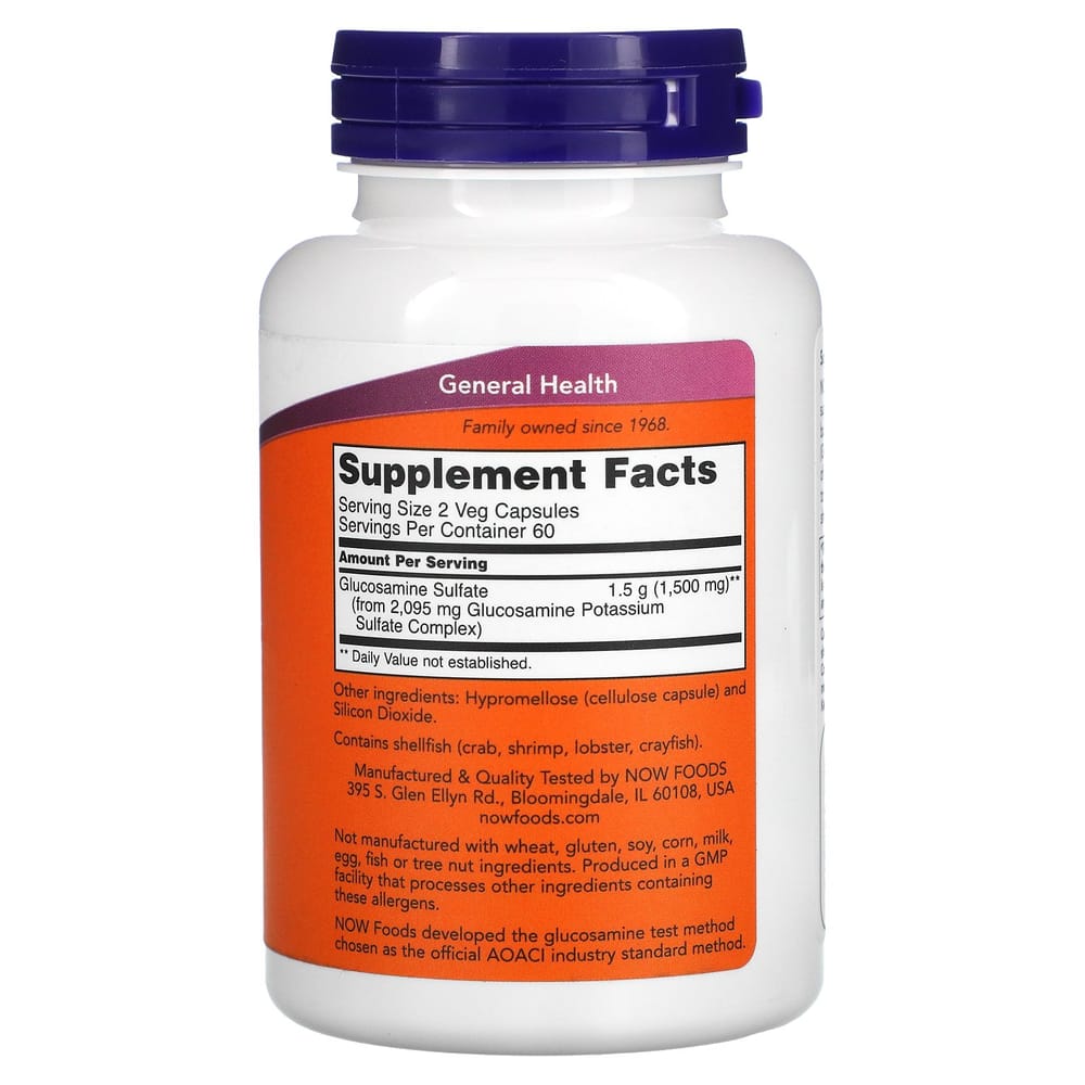 Now Foods Glucosamine Sulfate 750 mg, 120 Capsules