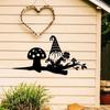1pc Add a Touch of Whimsy To Your Garden with This Metal Branch Gnome Decoration Wall Art Home Decoration for Garden Party Decor