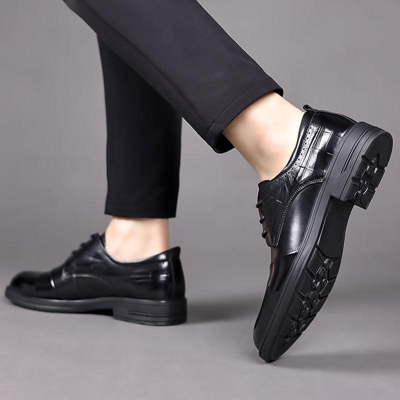 New Oxford Men's Dress Shoes Formal Business Lace Up Genuine Leather Shoes Men's Office Leather Shoes Elegant Men's Dress Sh