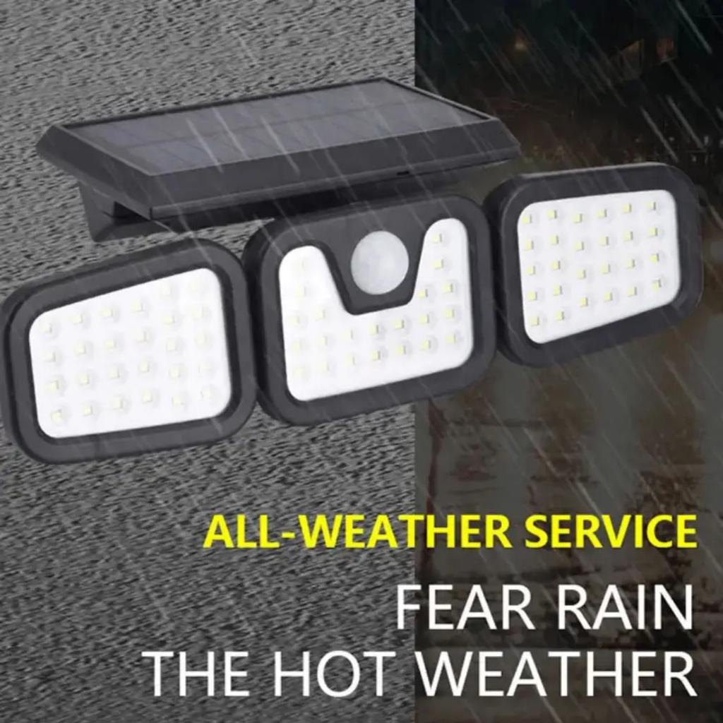 New LED Solar Lights Outdoor Motion Sensor Wall Lamp 3 Modes, 270° Wide Angle Illumination, Adjustable Garden Street Light