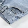 Classic and Minimalist Fashion Versatile Broken Holes Female Summer High Waist Thin Thin Section Loose A-line Denim Shorts Individuality Trendiness