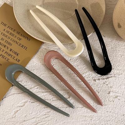 Neue U-förmige Haargabel Neues Haaraccessoire Harz-Haarnadeln Kreatives Design Haarstyling-Werkzeuge Geschenke für Frauen