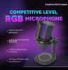 RGB USB Gaming Microphone with Pop Filter for Esports and Live Streaming