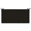 Seat Cushion SOEST 100percent  Polyester Black 120 x 60 x 15 cm