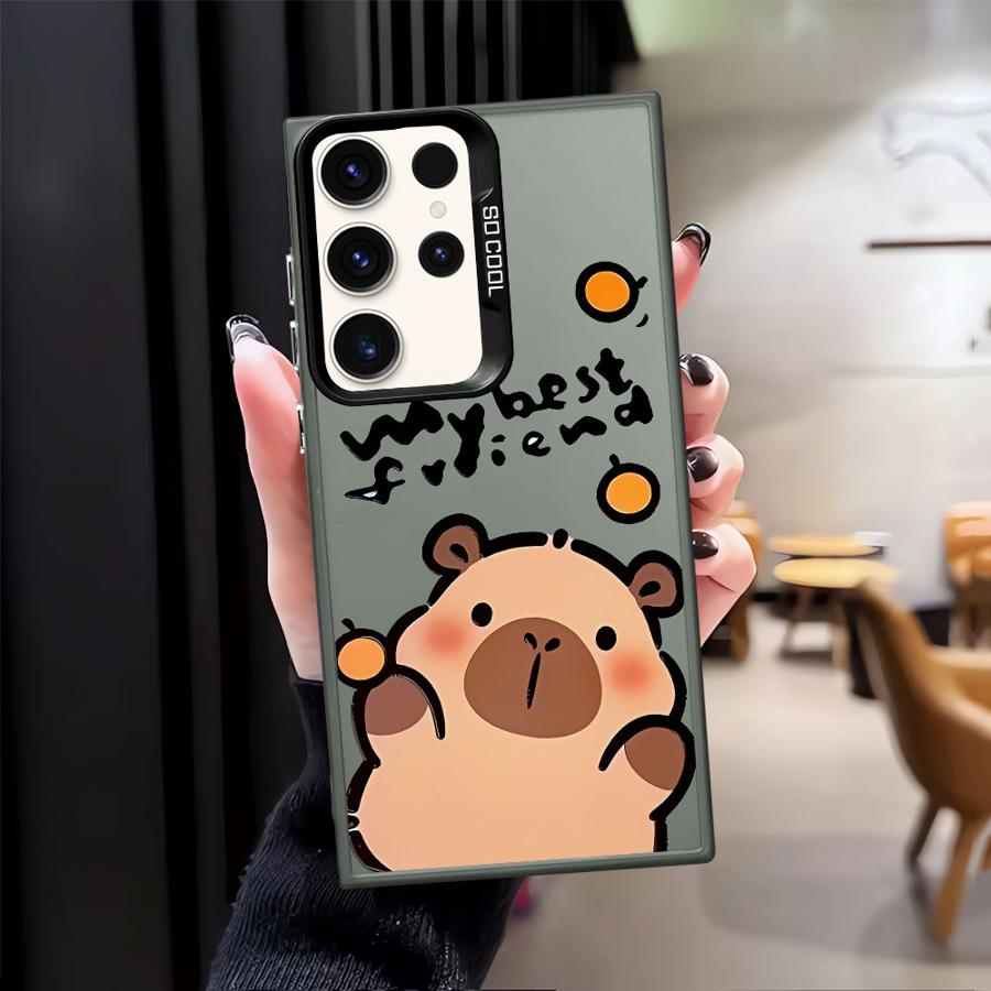 Cute Capibala Phone Case for Samsung Galaxy S21 S25 S23 S24 FE S22 Ultra S24Ultra S20 FE Note 20 Ultra S25Plus Soft Shell