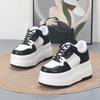 Fashion 10CM Air Mesh Chunky Sneaker Genuine Shoes Mules Shoes Summer Platform Wedge Women Women Microfiber Leather Slippers Slides