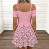 Women Thin Strap Plus Size Dress Big Flower Printed Loose Summer Beach Dress