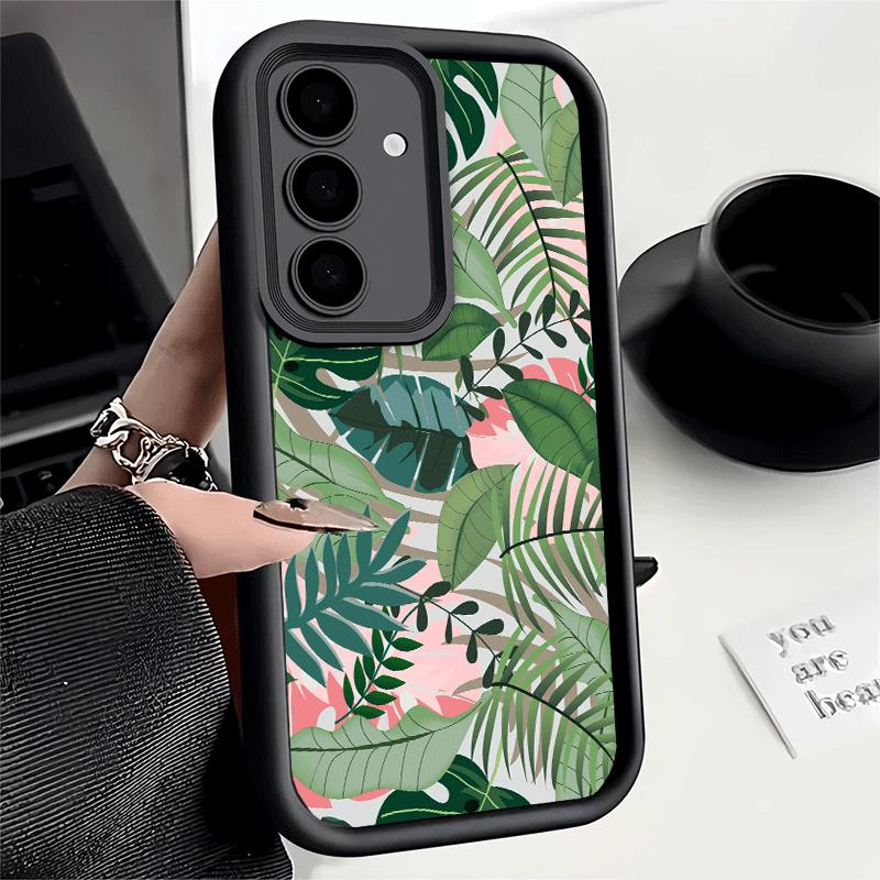 Phone Case for Samsung Galaxy A17 A16 A15 A14 A13 Summer Plants Green Leaf A56 A36 A26 A55 A35 A25 A54 A34 A24 A53 A33 A23 A07 A