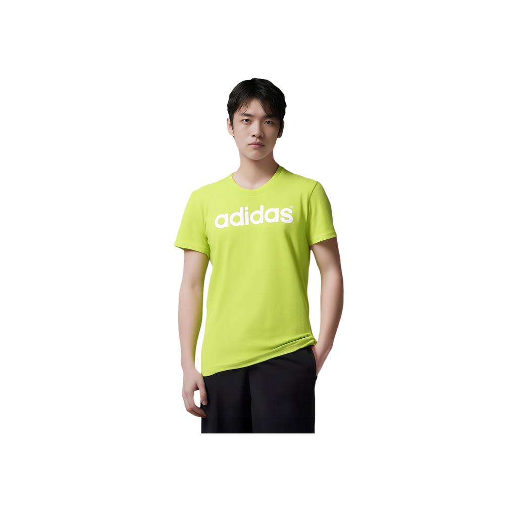 Adidas Comfortable Versatile Round Neck Short Sleeve T-Shirt Men Tops Green AK0947