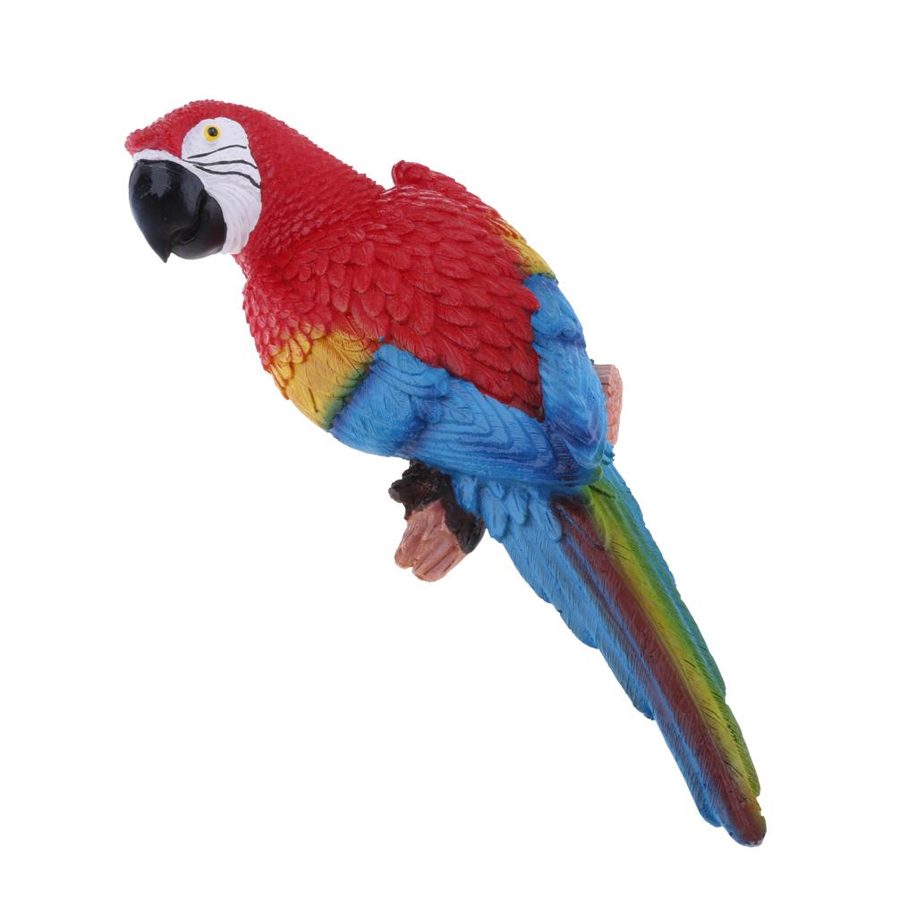 2 Parrot Animal Desktop Ornament Model 31cm