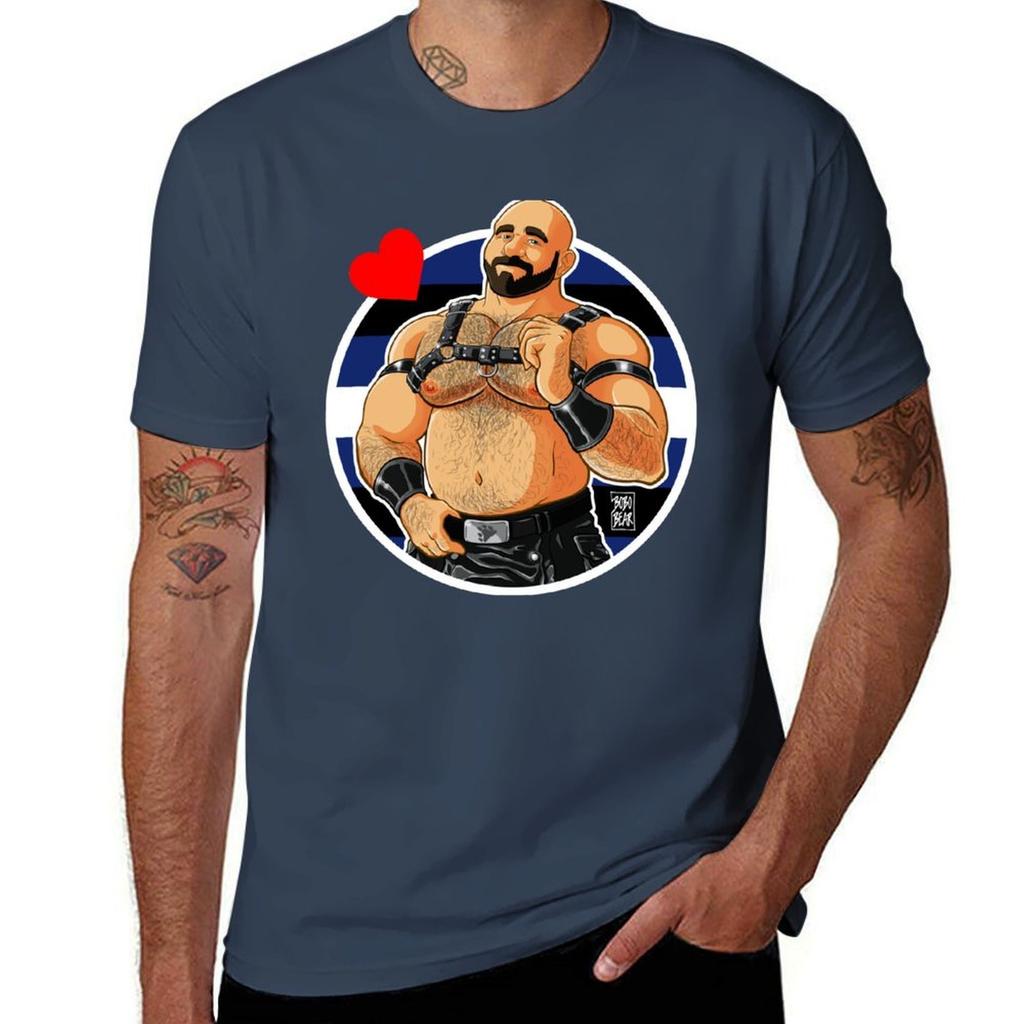 Jim Likes Leather Detail Tshirt Lightweight Cooling Short Sleeve Tee