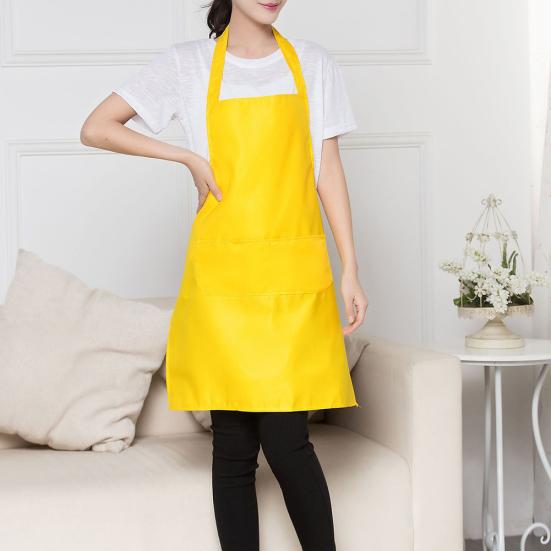 Șorț de protecție pentru casă restaurant rezistent la ulei de bucătărie de culoare solidă