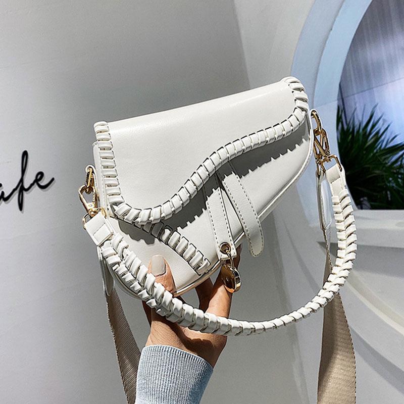 Women Underarm Saddle Bag Purses and Handbags Luxury Lipstick Box PU Leather Shoulder Crossbody Bags 2022 Summer Tassel