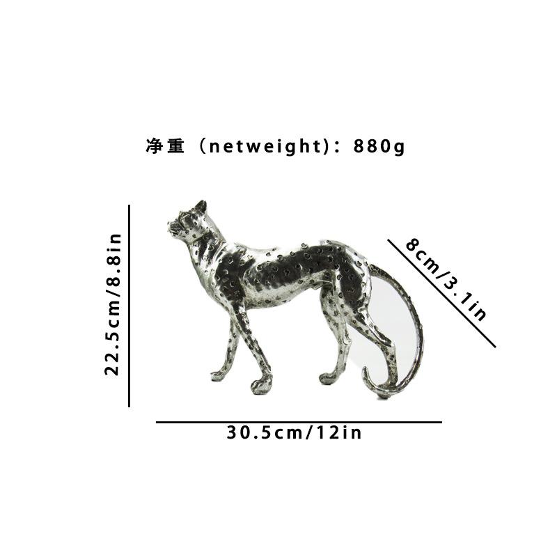 Leopard Resin Craft Home Office Desktop Decoration Tea Pet Ornament Antique Standing & Crawling Styles Available Hot Sale