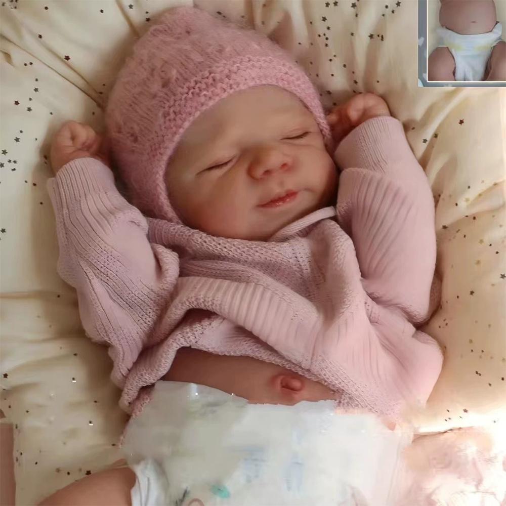 19inch Reborn Baby Doll Pascale 3D Realistic Baby with Soft and Stretchable Features Doll Toy For Gift