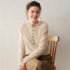 Women's Hooded Cashmere Sweater - 2026 Autumn/Winter Collection, Gentle Style, Loose Fit, Solid Color, Warm Slimming Layer