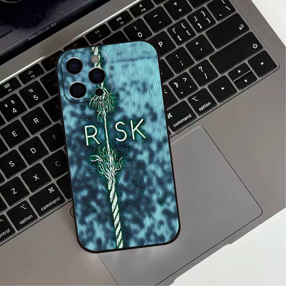 

Day Trader Trading RISK Phone Case For iPhone 17,16,15,14,13,12,11 Plus,Pro Max,XS,Soft Silicone Black Cover iPhone16plus