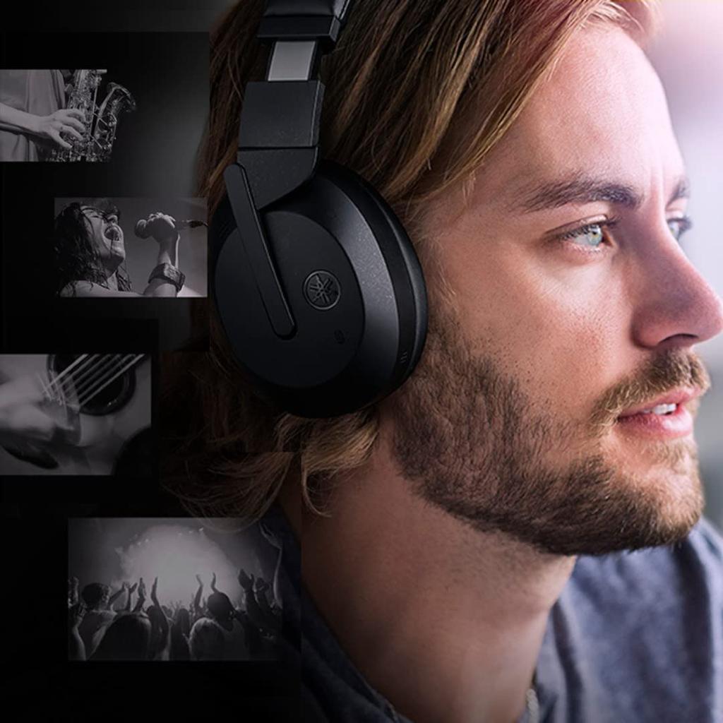 Yamaha YH-E700B Wireless Headphones Active Noise Cancelling Gaming Mode Ambient Sound Listening Care Listening Optimizer Black