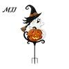 Metal Garden Decorations Halloween Stake, Witch Pumpkin Yard Rust-Proof Outdoor Holiday Decor Decoration for Lawn Patio Porch Pathway, Gift Gardener