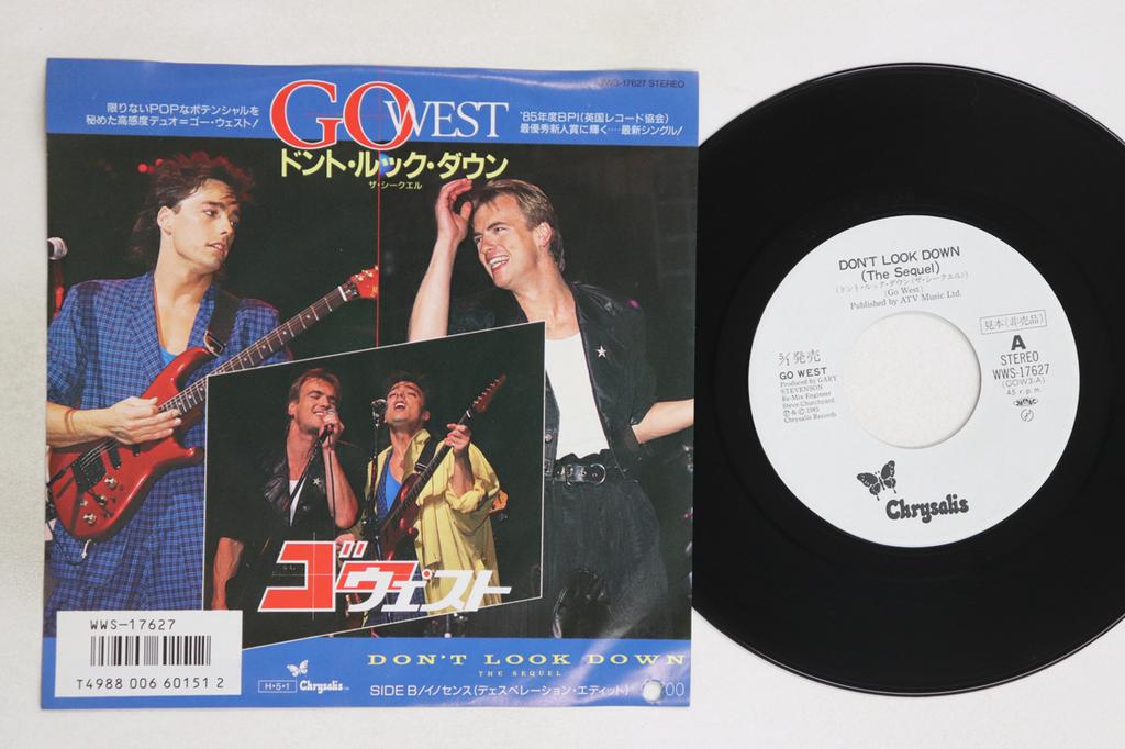 7inch Record GO WEST - Don't Look Down (The Sequel) / Inno WWS17627PROMO CHRYSALIS 1986 Japan Rock Used