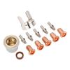 13 Pieces Plasma Cutter Consumables 1.0mm Electrodes Nozzles Swirl Ring Double Point Spacer for IPT‑60 PT‑60 IPT‑40 PT40