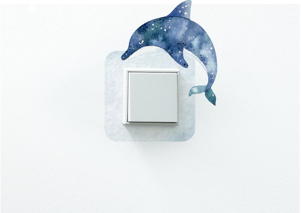 Protective Sticker for a Switch in a Child' Room - Dolphin