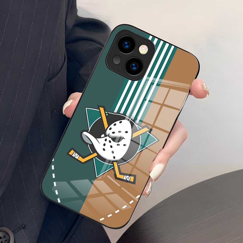 

Puck M-Mighty Ducks Phone Case For IPhone 17 Pro Max 15 Pro 16 14 Plus 12 13 Mini 11 Pro Shockproof Glass Cover iPhone16