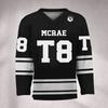 T8 Tate McRae Hockey Jersey Unisex Streetwear Long Sleeve Casual T-shirt V-neck Men Women Tees 3D Print Design Shirts