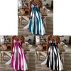 Summer Breeze Printed Vneck Sleeveless Maxi Dress For Casual Women