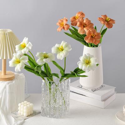 1Pc Simulation Tulip Flower Decoration Nordic Style Various Bright Colors Faux Silk Flower Plant Ornament Artificial Flower Arrangement Art