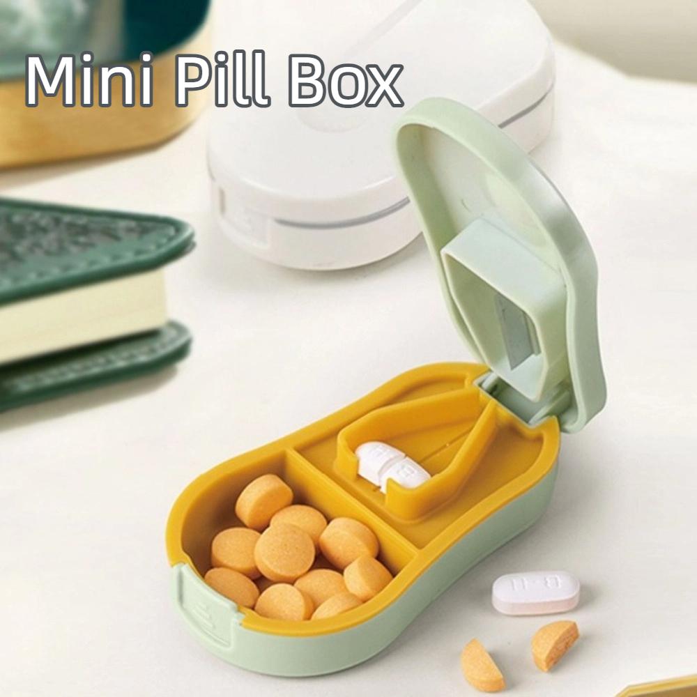 Invisible Storage Tablet Storage Box Plastic Pill Divider Case Portable Mini Pill Cutter  Daily Use