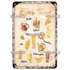 SQDGLZ Vintage Pizza Delicious Food Metal Sign Tin Sign Plate Home Bar Door Wall Decor Sticker Decoration Plaque Poster Gift