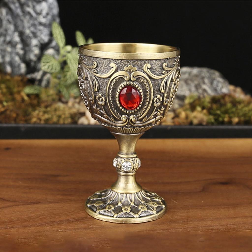 Home Retro Metal Wine Glass Whiskey Glass 30ML