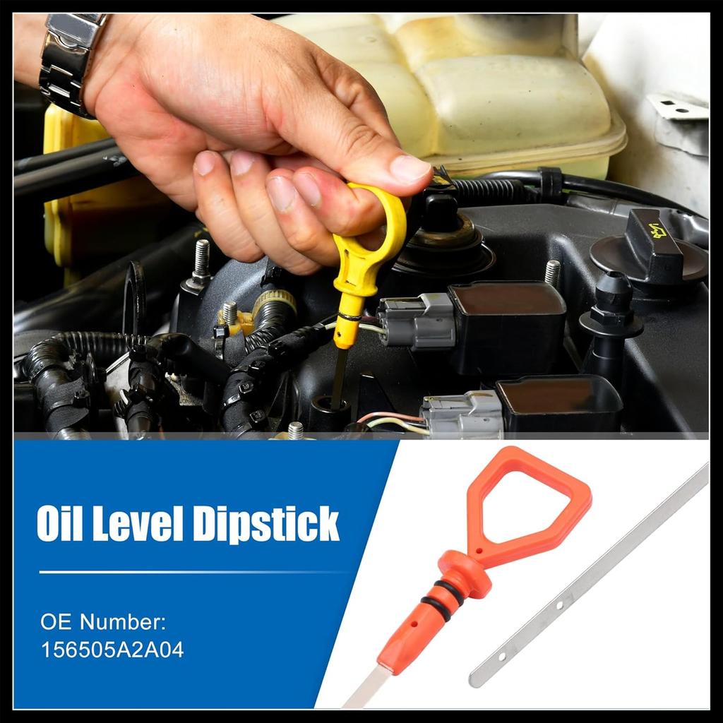 Engine Oil Level Indicator Dipstick for Honda Accord 2013-2017 for Honda CR-V 2015-2019 No.156505A2A04 Orange Durable Material