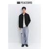 Peacebird Men's Relaxed Fit Jacquard Long-Sleeve Shirt