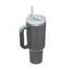 40oz/1200ml Large Capacity Insulation Tumbler With Straw, Portable Car Cup With Handle Suitable For Car Home Office Travel Birthday Gifts