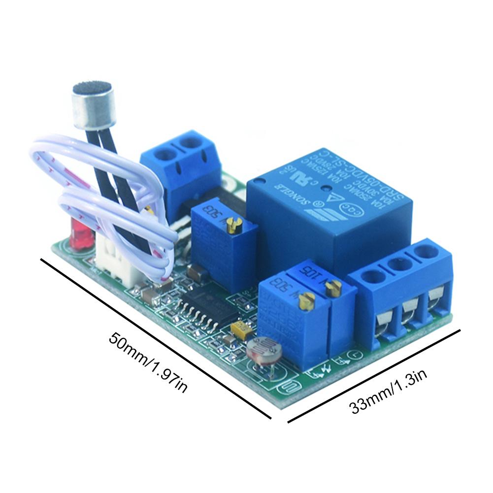 DC 7V-24V Sound Sensor Light Sensor Control 3S-60S Delay Adjustable Relay Module Delay Turn Off Switch