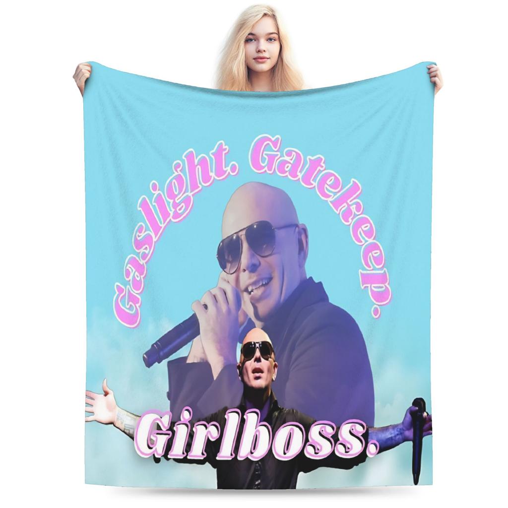 Mr Worldwide Pitbull Sänger Decke Samt Dekoration Dollar Live Lache Liebe Dünne Überwurfdecke für Bettwäsche Schlafzimmer Tagesdecke