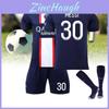 Paris Heimtrikot Set Messi 30 Mbappe 7 Neymar 10 Polyester Fußballset