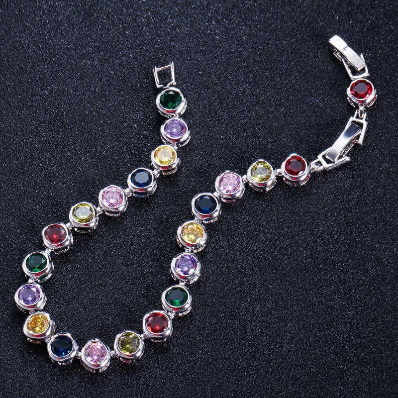 CMM Delicate Multicolor Choice Zirconia Bracelet for Brides