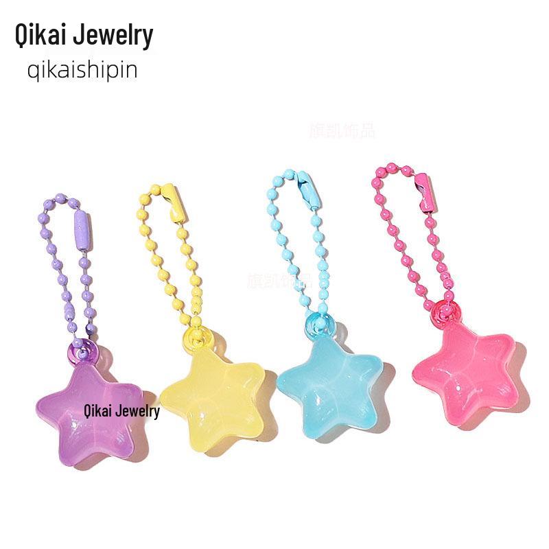 Candy Color Jelly Star Keychain: Cute Pendant Charm for Bags, DIY Accessories, Unisex Style