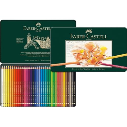 Faber-Castell Polychromos Colored Pencils, 36 Colors, Tin, 110036 [Official Japanese Product]