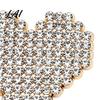 Elegant Alloy Jewelry Rhinestone Love Heart Brooch for Women Golden Plated Shape Lapel Pin Pin Romantic Accessories Clothing Suits Scarves